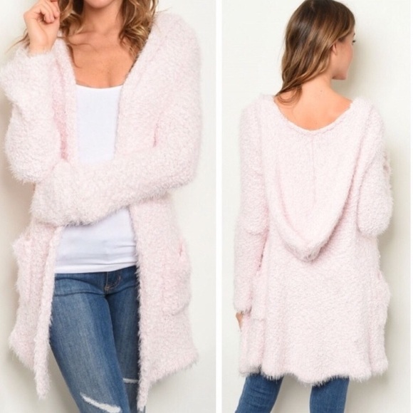 O&O Sweaters - NWT! Best Seller! Lux Blush Pink Hooded Cardigan O&O Sweaters - NWT! Best Seller! Lux Blush Pink Hooded Cardigan